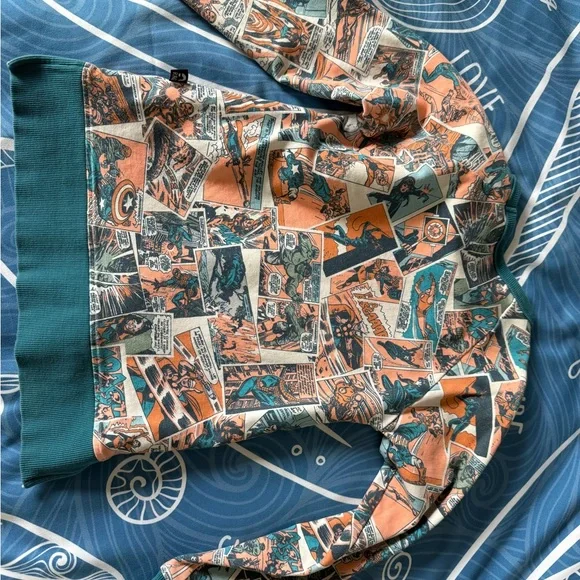 Rags to Raches Marvel Comic Print Crewneck Pullover - Picture 3 of 3